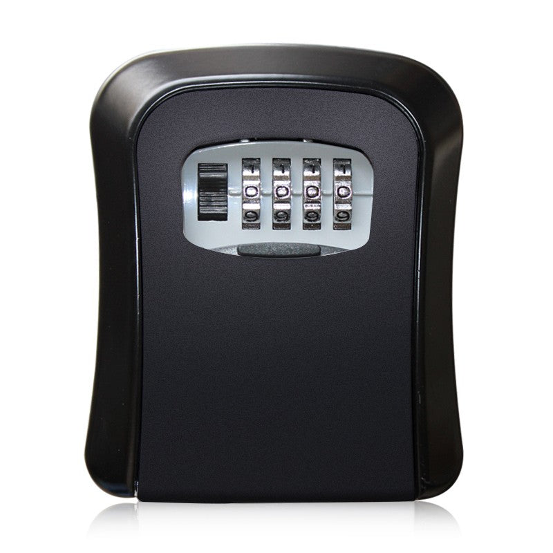 Cutie pentru Chei cu Parola, Flippy, din Aliaj de Aluminiu si Plastic, Cod din 4 Cifre, Impermeabila, Negru - vivimall.ro