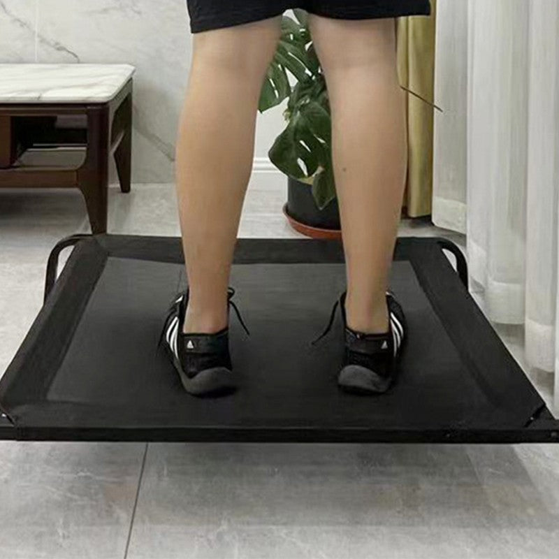 Pat pentru Animalele de Companie, Vivimall, din Plasa este Rezistent la Umiditate, Picioare de Otel, Respirabil, Marimea M 90 x 60 x 16 cm, Negru - vivimall.ro