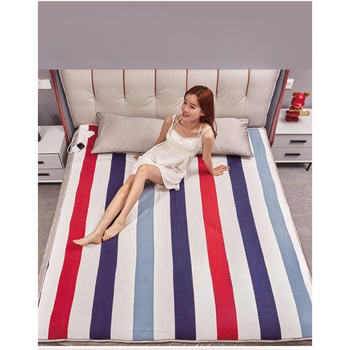 Patura electrica 180 x 150 cm, Vivimall, 130 W, Control Telecomanda, 9 Trepte de Caldura, Temporizator, Multicolor - vivimall.ro