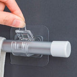 Set 2 Carlige Adezive Transparente, Rezistente La Apa, 5 Kg, Plastic, 6X6X4 Cm - vivimall.ro