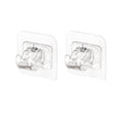 Set 2 Carlige Adezive Transparente, Rezistente La Apa, 5 Kg, Plastic, 6X6X4 Cm - vivimall.ro