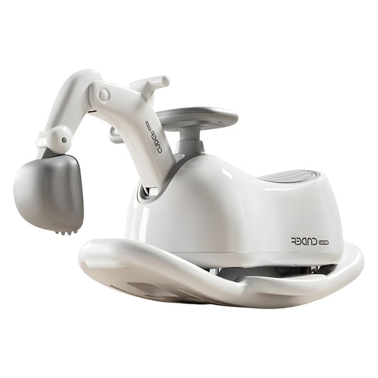 Masina 3 in 1, Vivimall, 1-3 Ani, Tip Excavator/Balansoar/Masina Yo Yo, din Plastic, 4 Roti Silentioase, 71.5 x 34 x 39 cm, Alb - vivimall.ro