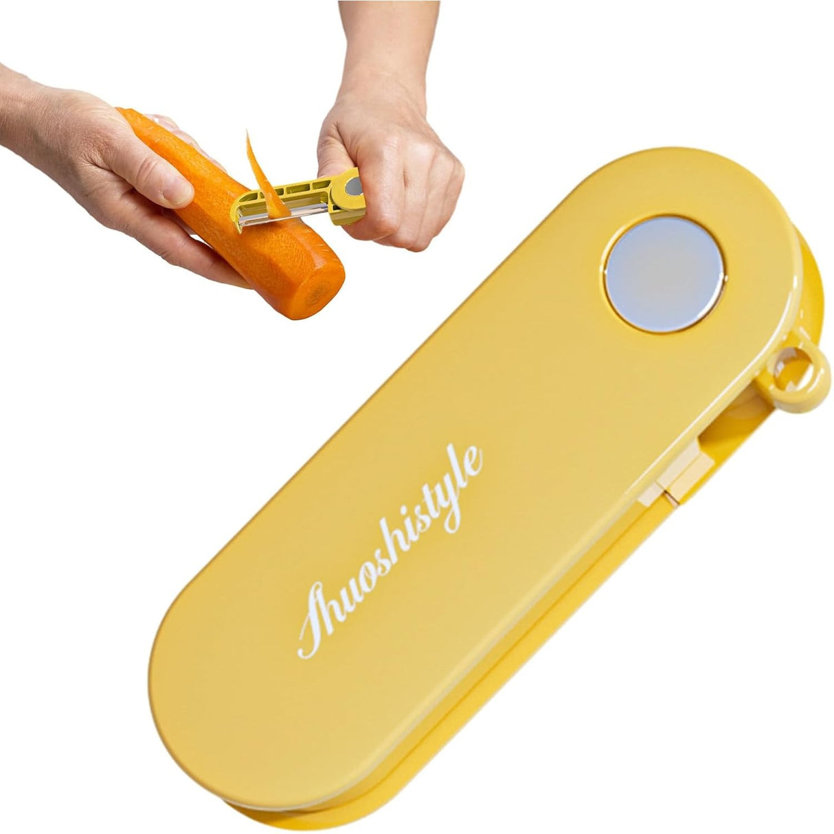 Peeler Pentru Legume Si Fructe, 3.6 X 9.1 Cm, Multifunctional, Curatator Pliabil, Din Abs Si Otel Inoxidabil - vivimall.ro