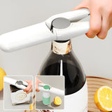 Desfacator de sticle 5in1, Vivimall, Razatoare, Curatator de Legume-Fructe, Deschizator de Conserve si Doze, 17.5x5x3cm, Alb - vivimall.ro