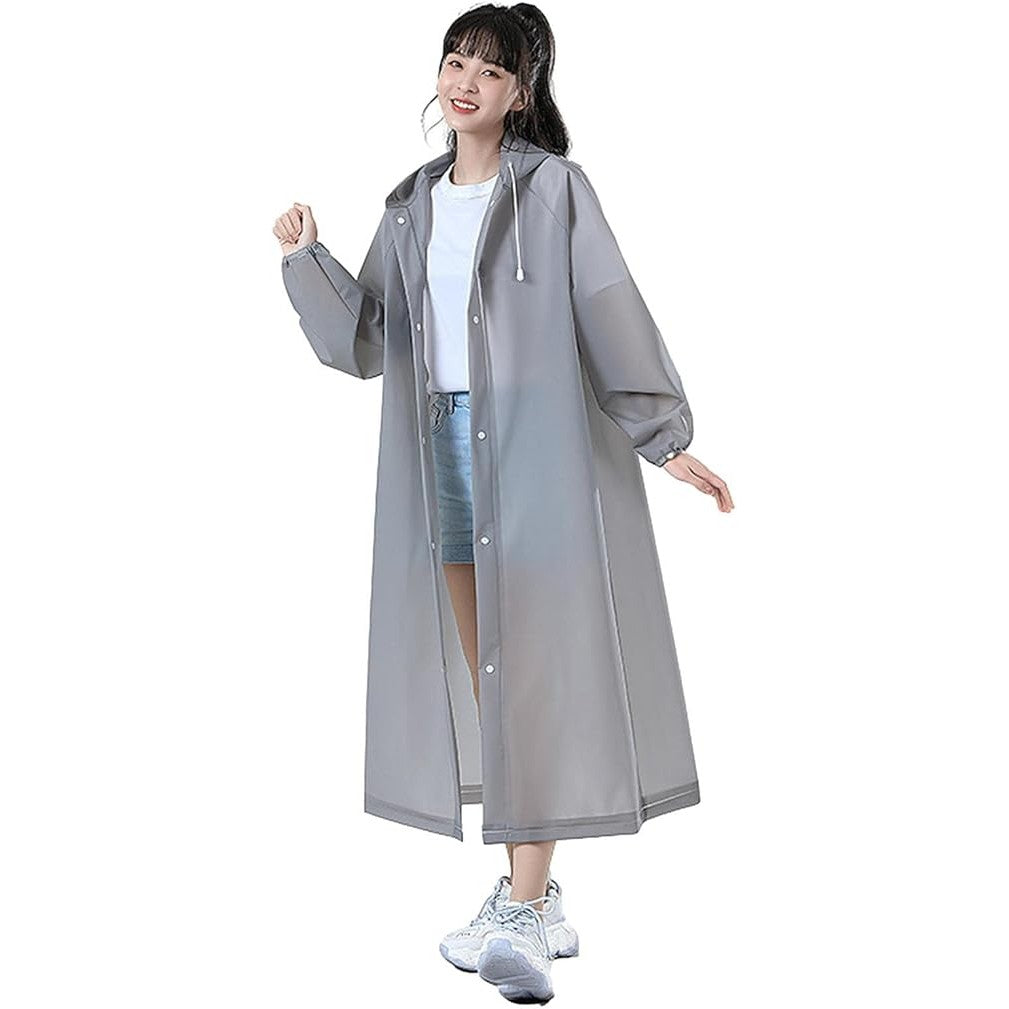 Pelerina De Ploaie, Pentru Adulti 150-180 Cm, Din Eva, Impermeabila, Rezistenta La Vant, Inchidere Cu Capse, 140 G - vivimall.ro