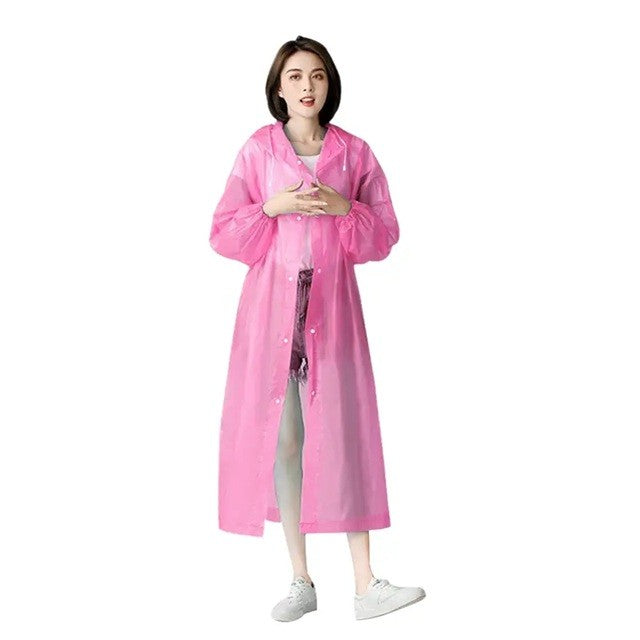 Pelerina De Ploaie, Pentru Adulti 150-180 Cm, Din Eva, Impermeabila, Rezistenta La Vant, Inchidere Cu Capse, 140 G - vivimall.ro