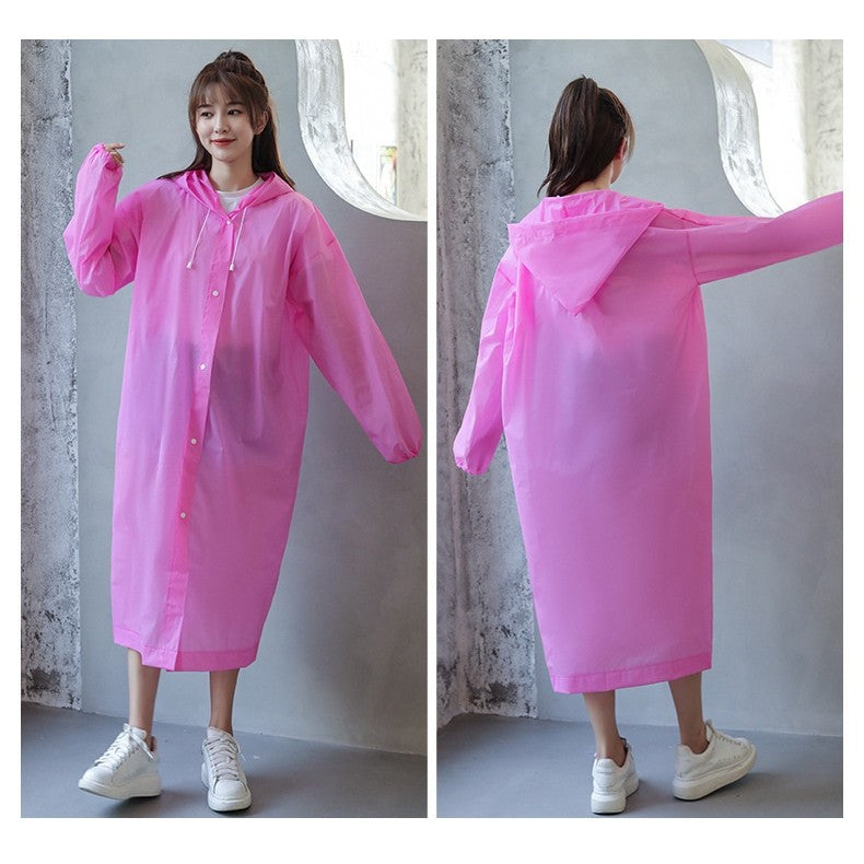 Pelerina De Ploaie, Pentru Adulti 150-180 Cm, Din Eva, Impermeabila, Rezistenta La Vant, Inchidere Cu Capse, 140 G - vivimall.ro