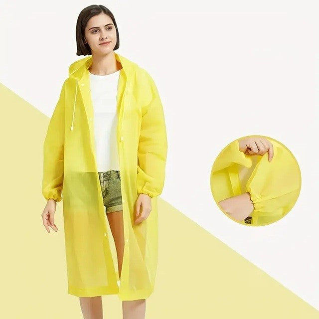 Pelerina De Ploaie, Pentru Adulti 150-180 Cm, Din Eva, Impermeabila, Rezistenta La Vant, Inchidere Cu Capse, 140 G - vivimall.ro