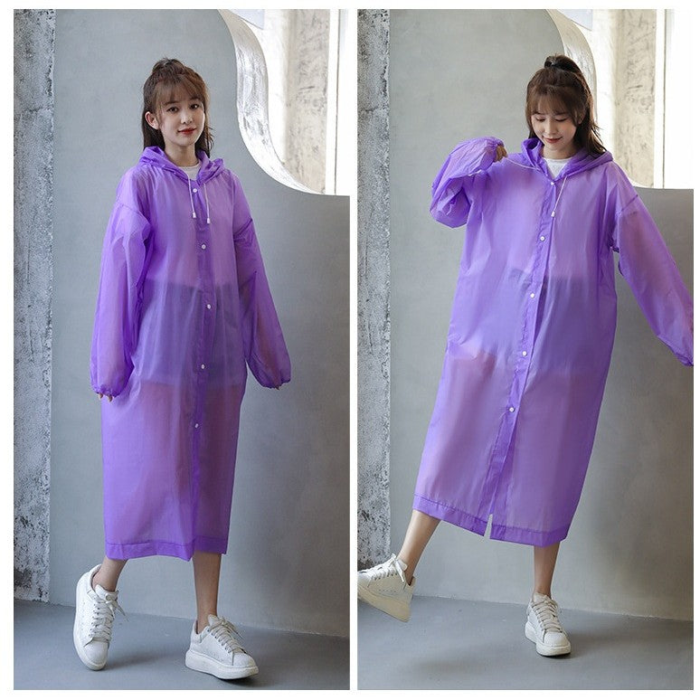 Pelerina De Ploaie, Pentru Adulti 150-180 Cm, Din Eva, Impermeabila, Rezistenta La Vant, Inchidere Cu Capse, 140 G - vivimall.ro