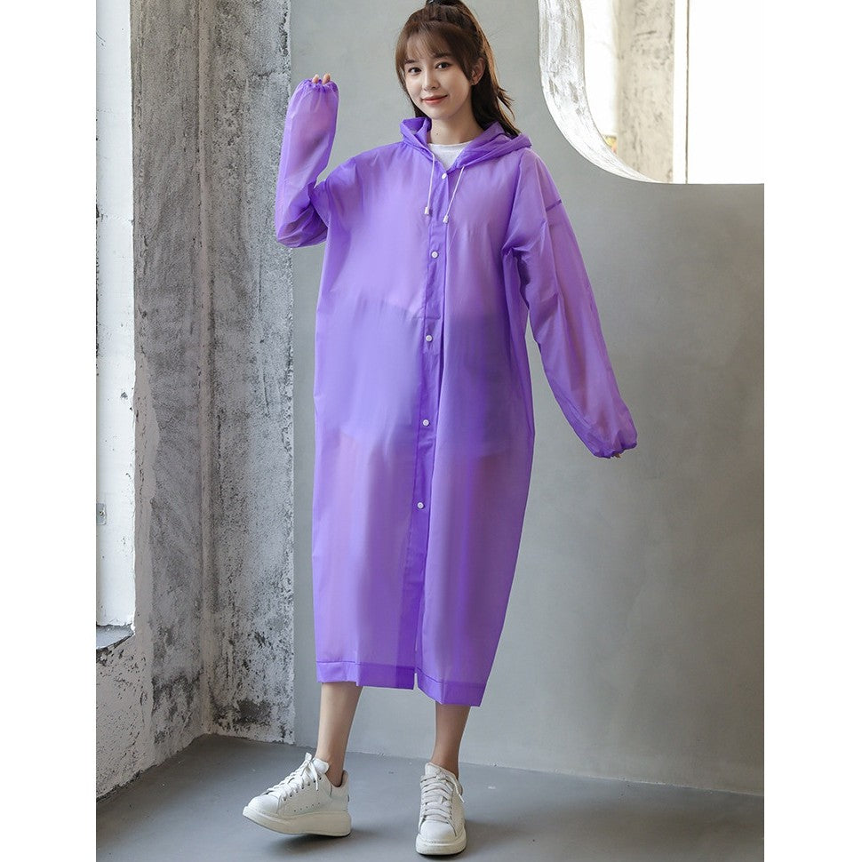 Pelerina De Ploaie, Pentru Adulti 150-180 Cm, Din Eva, Impermeabila, Rezistenta La Vant, Inchidere Cu Capse, 140 G - vivimall.ro