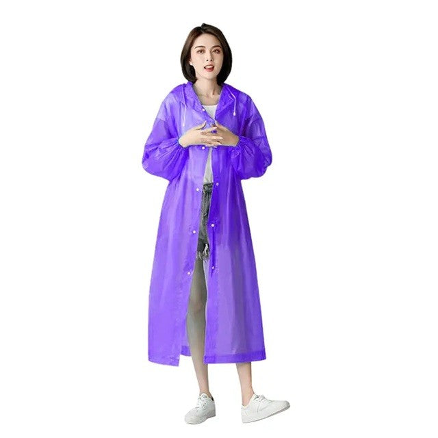 Pelerina De Ploaie, Pentru Adulti 150-180 Cm, Din Eva, Impermeabila, Rezistenta La Vant, Inchidere Cu Capse, 140 G - vivimall.ro