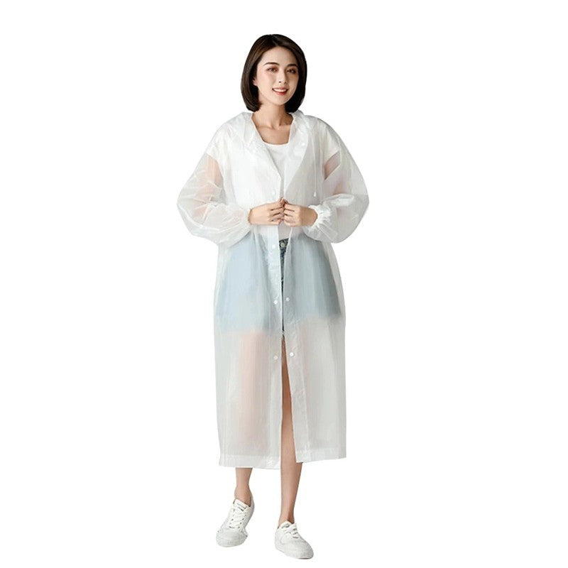 Pelerina De Ploaie, Pentru Adulti 150-180 Cm, Din Eva, Impermeabila, Rezistenta La Vant, Inchidere Cu Capse, 140 G - vivimall.ro