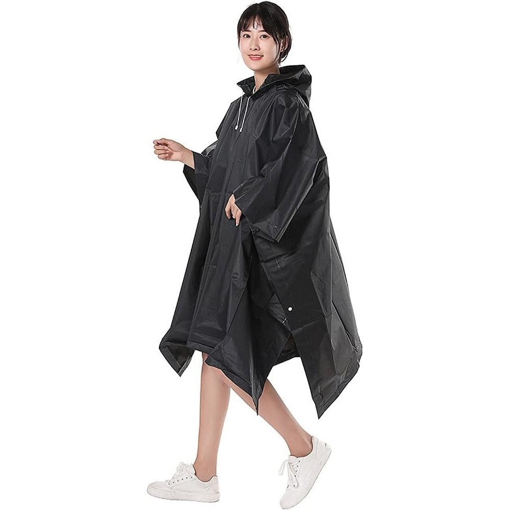 Pelerina De Ploaie, Pentru Adulti, Eva, Tip Poncho, Impermeabila, Rezistenta La Vant, Capse Laterale, 160 G - vivimall.ro