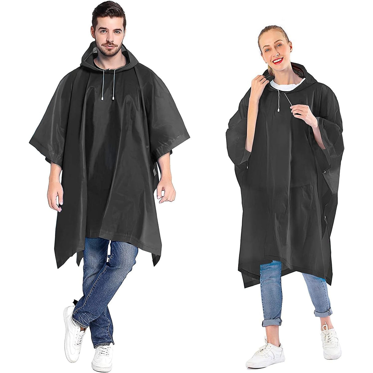 Pelerina De Ploaie, Pentru Adulti, Eva, Tip Poncho, Impermeabila, Rezistenta La Vant, Capse Laterale, 160 G - vivimall.ro