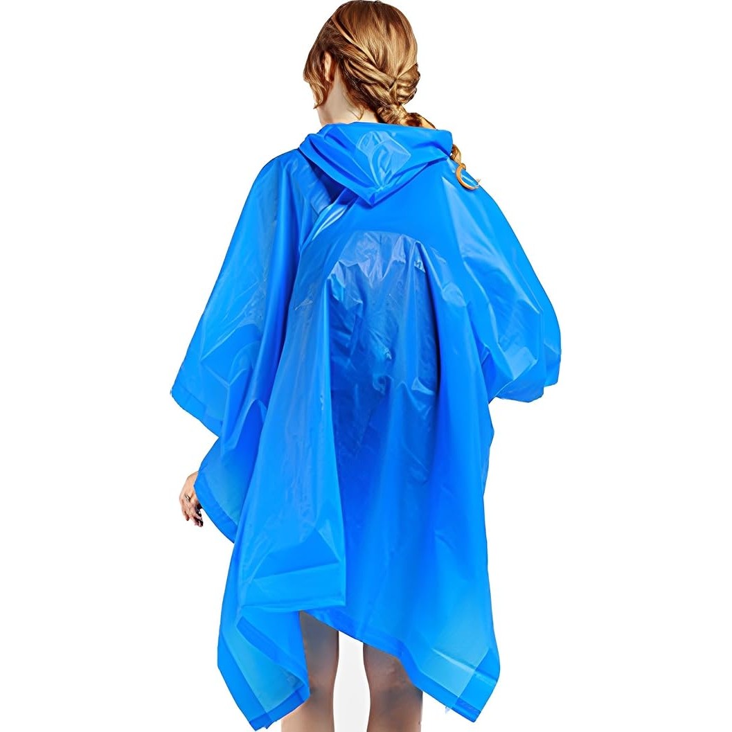 Pelerina De Ploaie, Pentru Adulti, Eva, Tip Poncho, Impermeabila, Rezistenta La Vant, Capse Laterale, 160 G - vivimall.ro