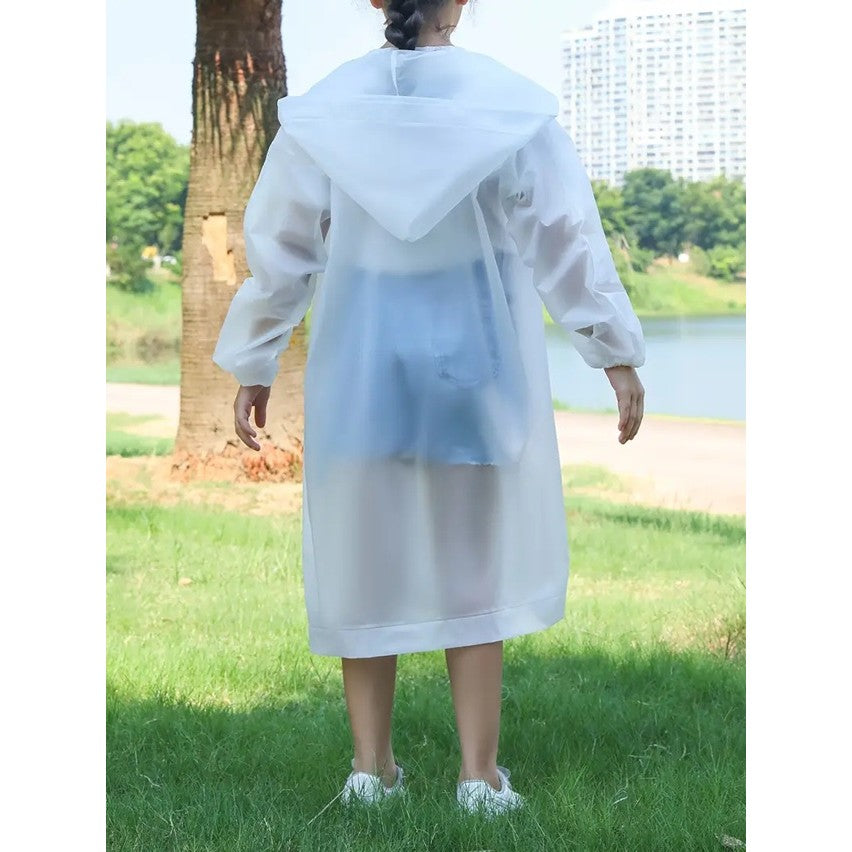 Pelerina De Ploaie, Pentru Copii 100-145 Cm, Din Eva, Impermeabila, Inchidere Cu Capse - vivimall.ro