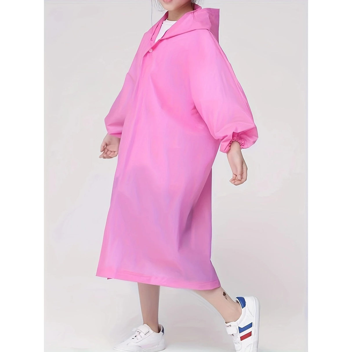 Pelerina De Ploaie, Pentru Copii 100-145 Cm, Din Eva, Impermeabila, Inchidere Cu Capse - vivimall.ro