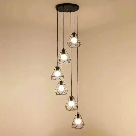 Lustra Forma Diamant, Struktur, 6X E27 - vivimall.ro