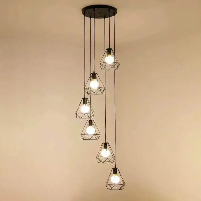 Lustra Forma Diamant, Struktur, 6X E27 - vivimall.ro