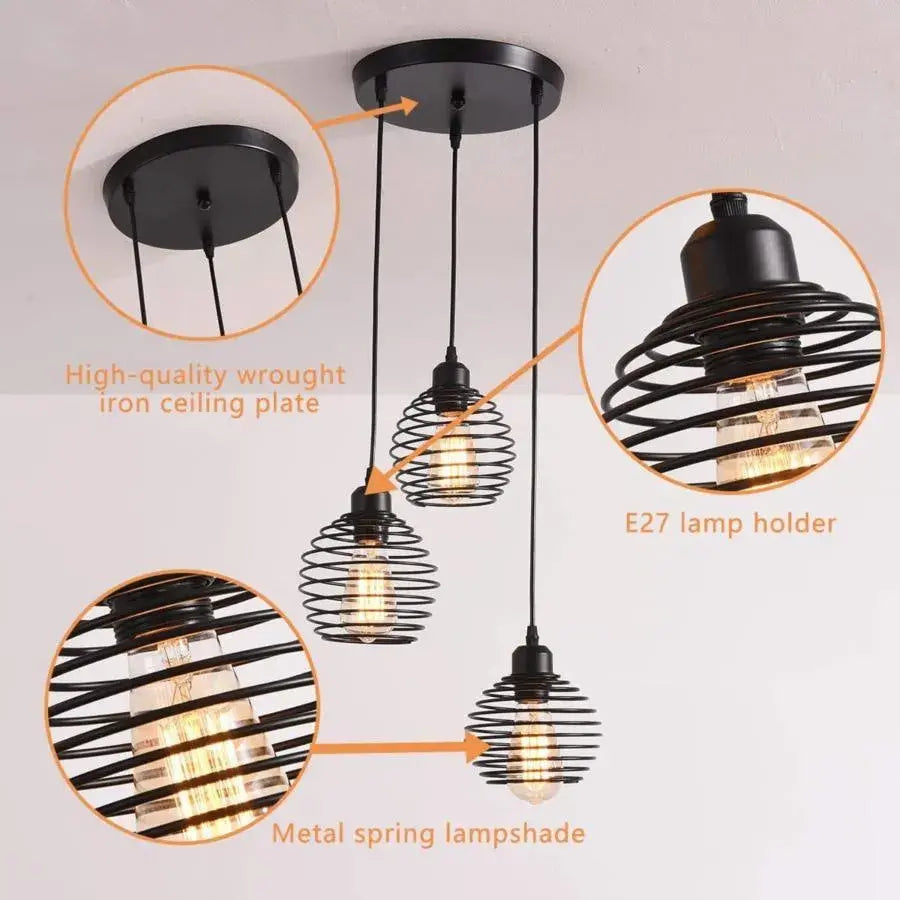 Lustra Forma Spirala, Geo Cluster Trio, 3Xe27 - vivimall.ro