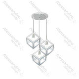 Lustra Forma Cub, Struktur Cluster, 3Xe27 - vivimall.ro