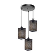 Pendul Izaria, 3*E27, Negru Cu - vivimall.ro