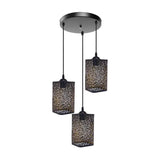 Pendul Izaria, 3*E27, Negru Cu - vivimall.ro
