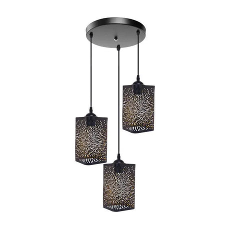 Pendul Izaria, 3*E27, Negru Cu - vivimall.ro