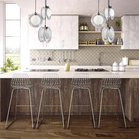 Pendul Luna, 3*E27, Metal - vivimall.ro