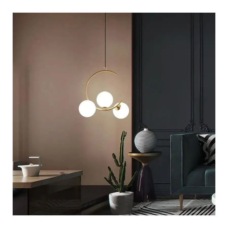 Lustra Loft Atrium, 3X E27, Alb, Metal - vivimall.ro