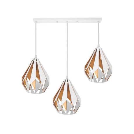 Pendul Orcus, 3*E27, Alb Cu - vivimall.ro