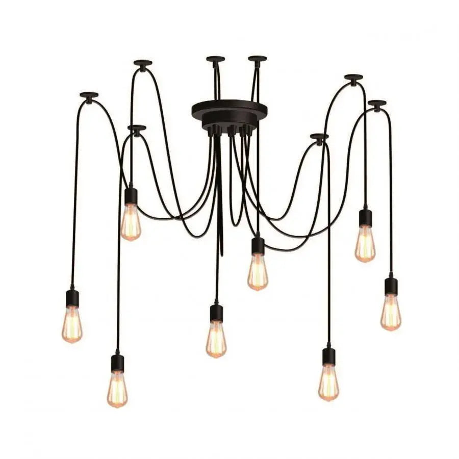 Pendul Paianjen 8*E27, Metal - vivimall.ro
