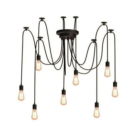 Pendul Paianjen 8*E27, Metal - vivimall.ro