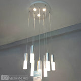 Pendul Neptunia, 10 Elemente, Lumina Rece/Calda/Neutra, Crom Lucios - vivimall.ro