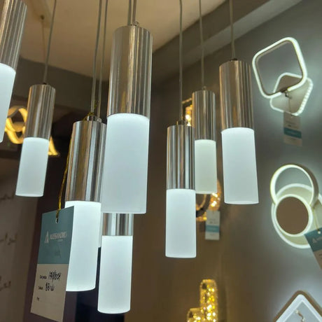 Pendul Neptunia, 10 Elemente, Lumina Rece/Calda/Neutra, Crom Lucios - vivimall.ro
