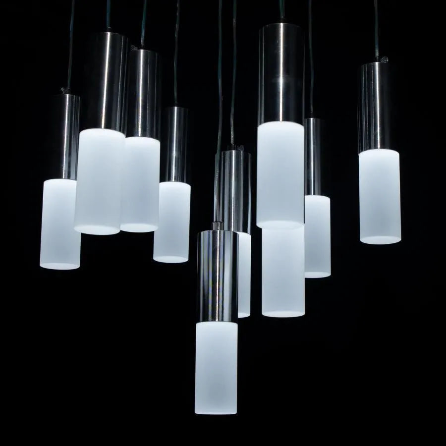 Pendul Neptunia, 10 Elemente, Lumina Rece/Calda/Neutra, Crom Lucios - vivimall.ro
