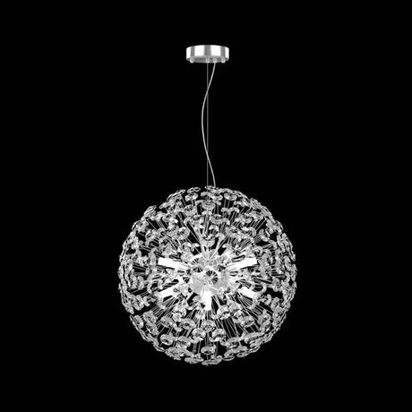 Candelabru Cristal Minuet 8X G9, Diametru 40Cm, Crom Lucios - vivimall.ro