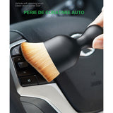 Pensula Multifunctionala, Vivimall, Pentru Machiaj sau Indepartat Praful din Masina, Par Sintetic, cu Capac de Protectie, Negru - vivimall.ro