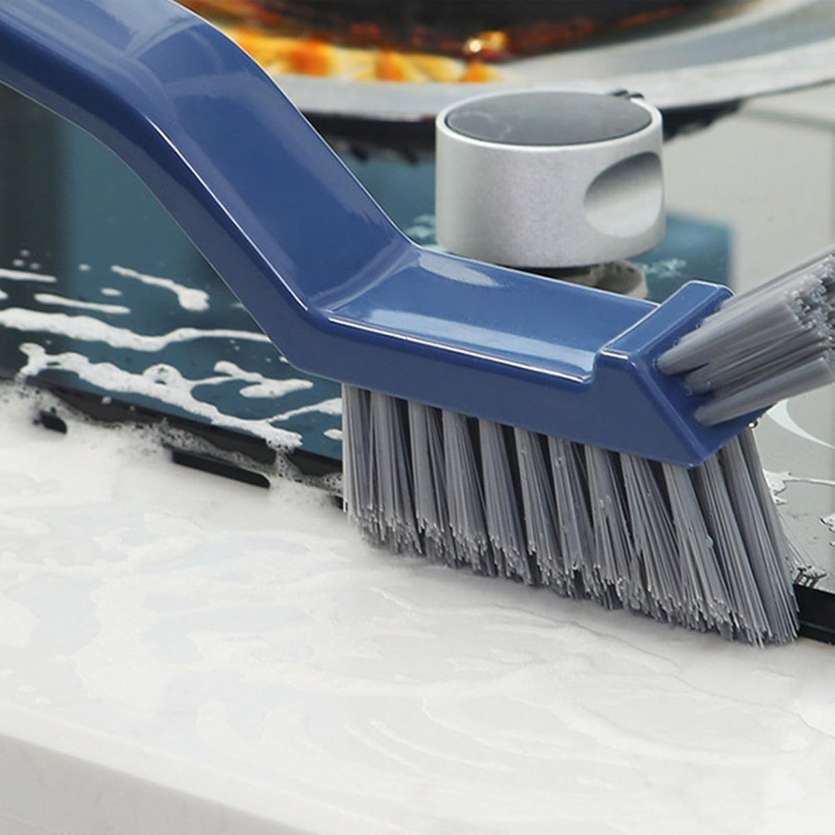 Perie 3In1 De Curatat Podele Si Rosturi, Lungime Maner 28 Cm, Peri Din Pp, Otel Si Plastic, Cleste Pentru Scame Si Par Inclus - vivimall.ro