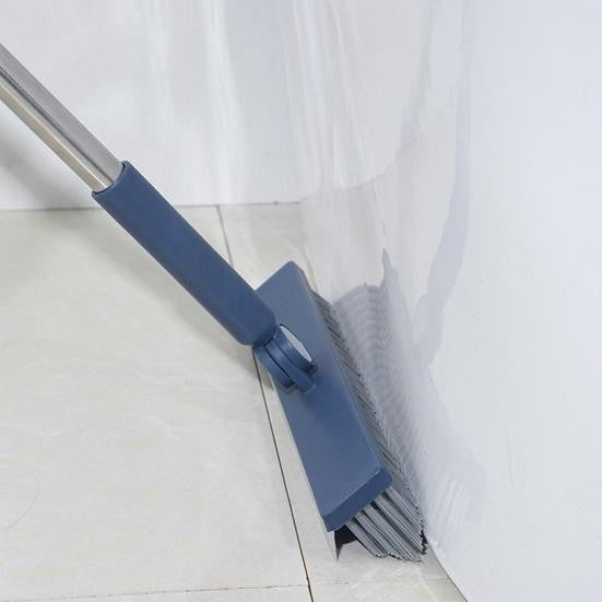 Perie De Curatare Pentru Podele Si Rosturi, Lungime Maner 105 Cm, Capat Pivotant 180 Grade, Peri Din Pp, Otel Si Plastic, Cleste Pentru Scame Si Par Inclus - vivimall.ro