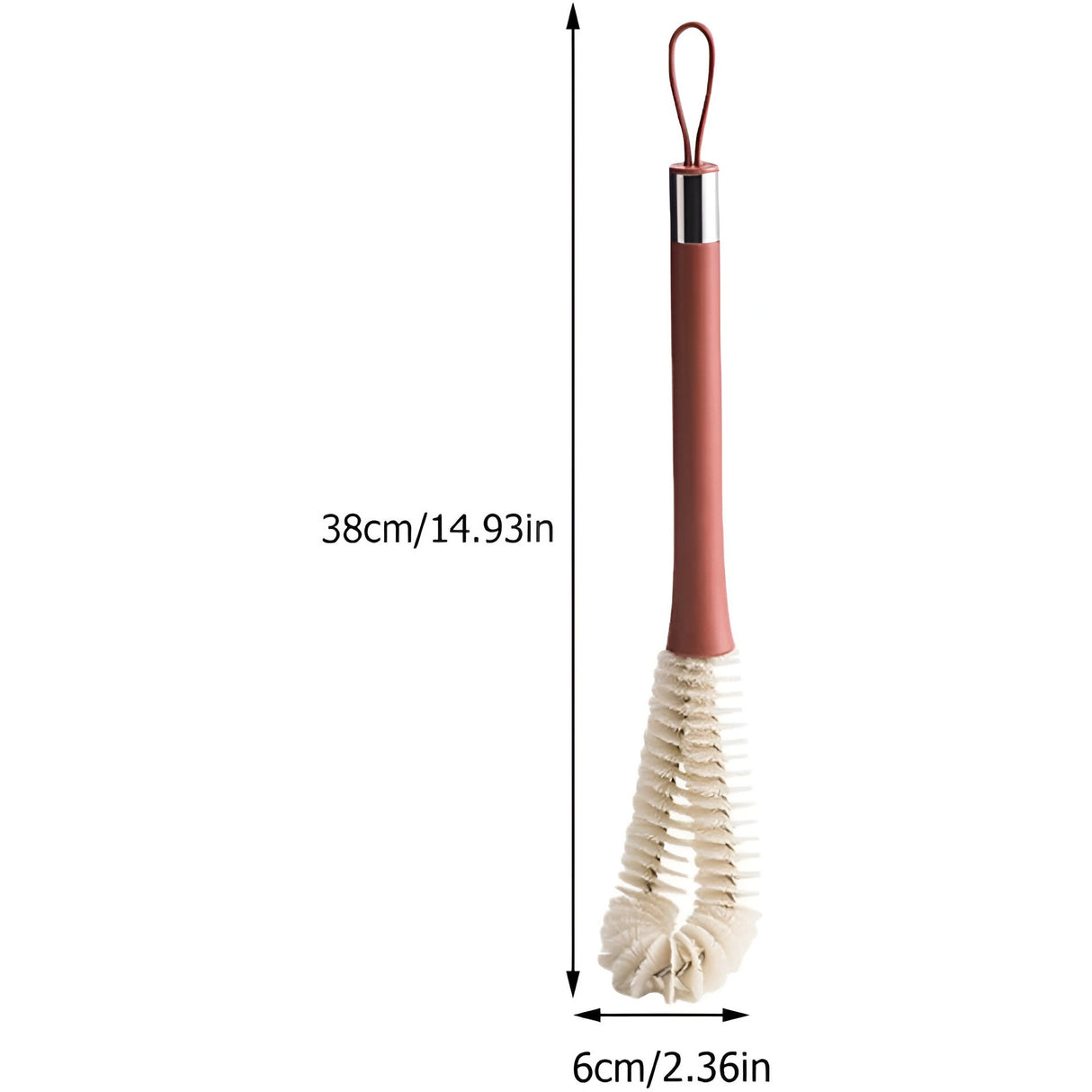 Perie De Curatat Pahare, Sticle, Biberoane, Cu Maner Lung, Uz Casnic, Silicon, Ergonomic, 3.9X5.4X38.5Cm - vivimall.ro
