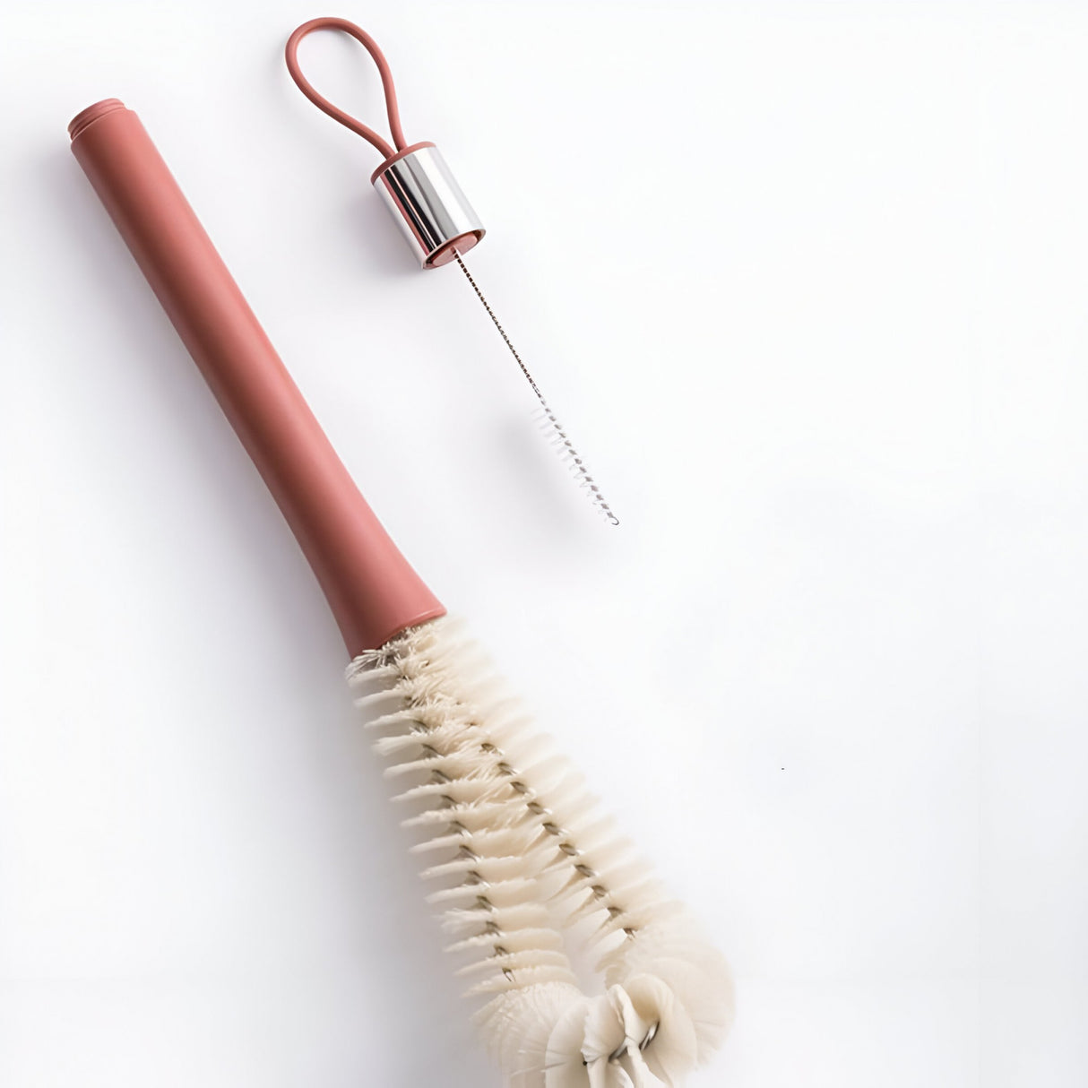 Perie De Curatat Pahare, Sticle, Biberoane, Cu Maner Lung, Uz Casnic, Silicon, Ergonomic, 3.9X5.4X38.5Cm - vivimall.ro