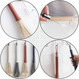 Perie De Curatat Pahare, Sticle, Biberoane, Cu Maner Lung, Uz Casnic, Silicon, Ergonomic, 3.9X5.4X38.5Cm - vivimall.ro
