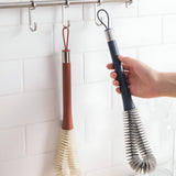 Perie De Curatat Pahare, Sticle, Biberoane, Cu Maner Lung, Uz Casnic, Silicon, Ergonomic, 3.9X5.4X38.5Cm - vivimall.ro