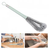 Perie De Curatat Pahare, Sticle, Biberoane, Cu Maner Lung, Uz Casnic, Silicon, Ergonomic, 3.9X5.4X38.5Cm - vivimall.ro