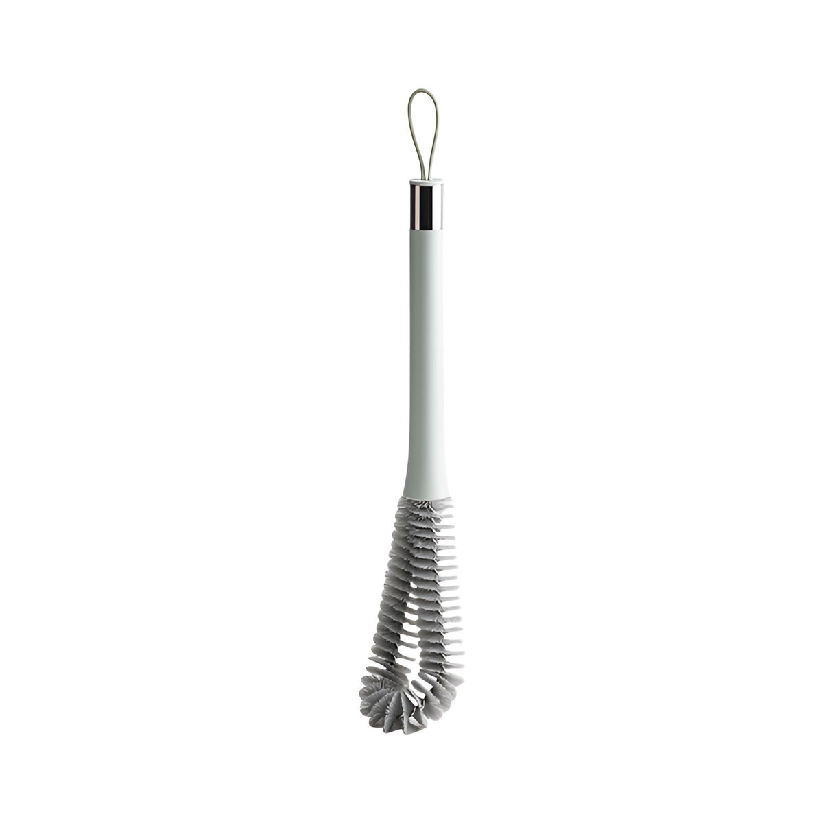 Perie de Curatat Pahare, Sticle, Biberoane, Vivimall, cu Maner Lung, Uz Casnic, Silicon, Ergonomic, 3.9x5.4x38.5cm, Verde