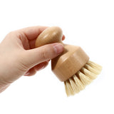 Perie De Curatat Vase Si Alimente, Din Lemn De Bambus, 8 X 5 Cm, Perie Din Sisal, Maro - vivimall.ro