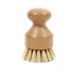 Perie de Curatat Vase si Alimente, Vivimall, din Lemn de Bambus, 8 x 5 cm, Perie din Sisal, Maro - vivimall.ro
