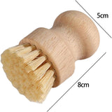 Perie De Curatat Vase Si Alimente, Din Lemn De Fag, 8 X 5 Cm, Perie Din Sisal, Bej - vivimall.ro