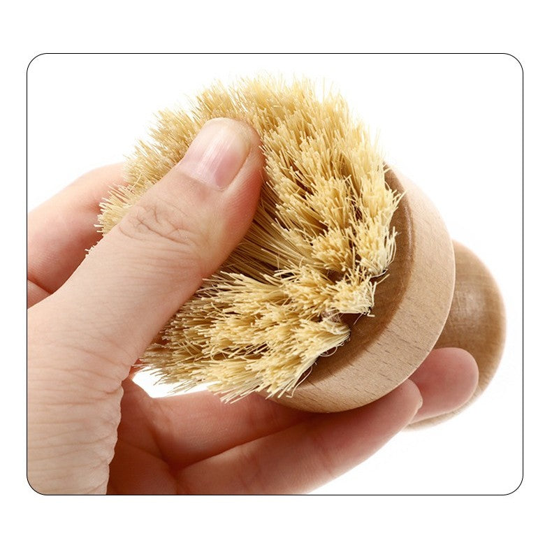 Perie De Curatat Vase Si Alimente, Din Lemn De Fag, 8 X 5 Cm, Perie Din Sisal, Bej - vivimall.ro